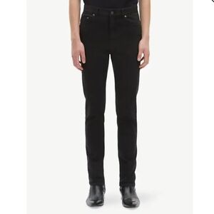 NWT The Kooples Slim-Fit Mid-Rise Black Denim Jeans Size Fr 34- US Size 24-25